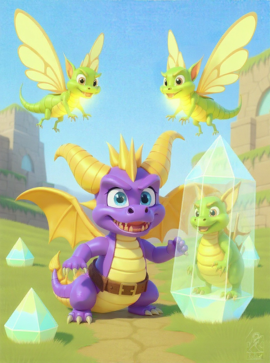 Close on Spyro’s determined face; his eyes burn with hope and resolve.