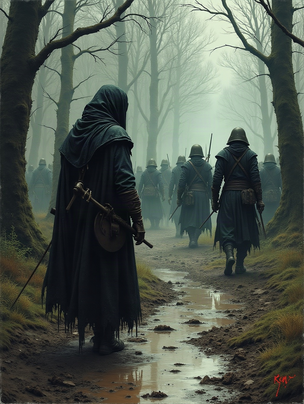 One-Eye hurls a brittle bone charm at the Taken as the Lady’s shadow stretches.