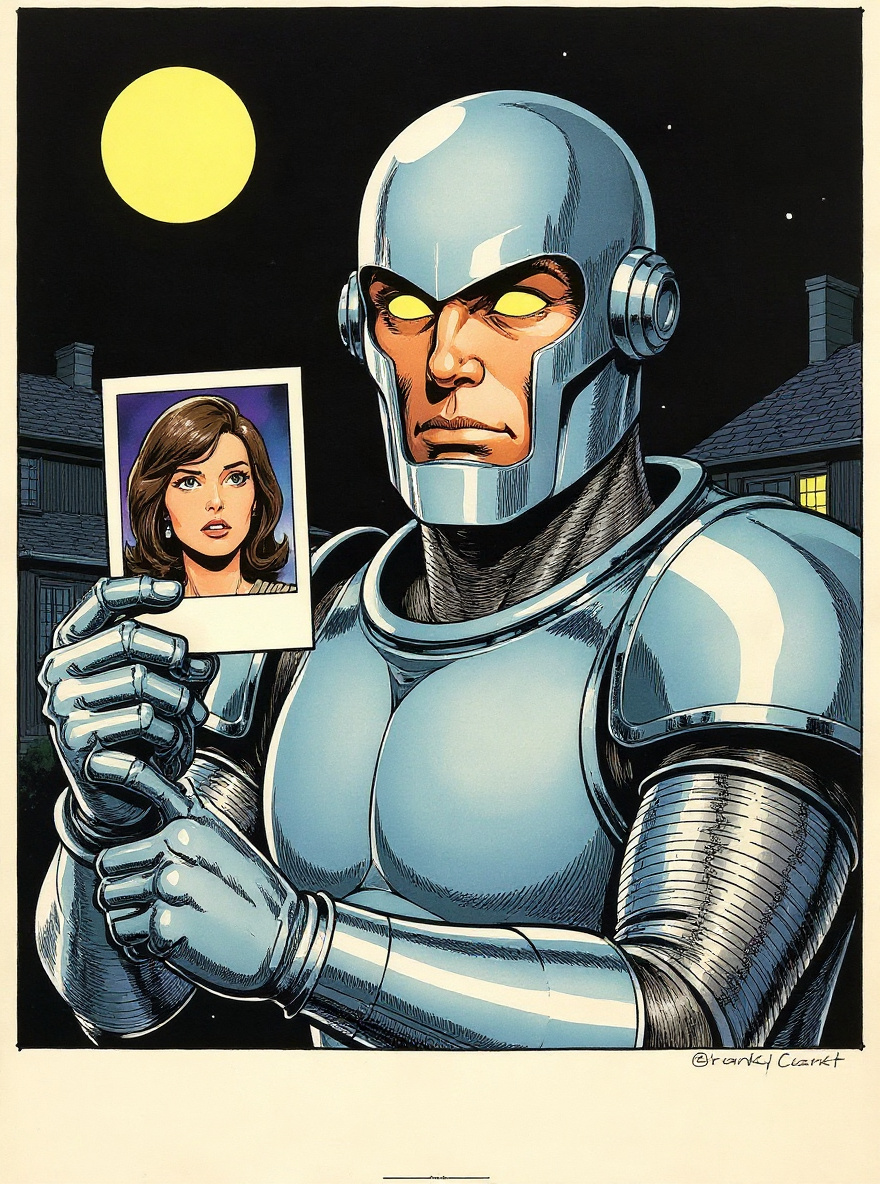 Close-up: Rom's hand delicately holds the Polaroid; Brandy bites her lip.